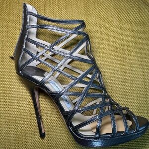 Jimmy Choo Metallic Strappy Heels